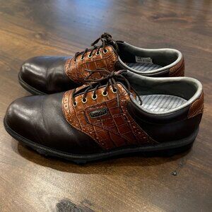 FootJoy DryJoys Men's Golf Shoes - Brown Alligator ECL Leather System - Size 9M